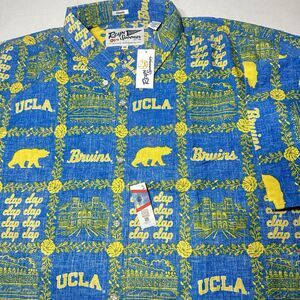 NEW UCLA Bruins Reyn Spooner University Hawaiian Classic Blue Shirt Men Size 3XL